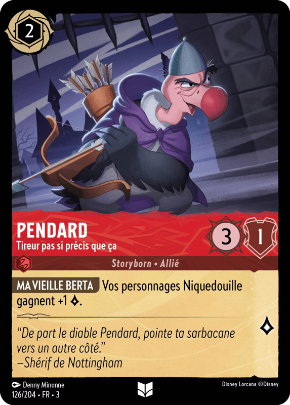 Pendard - Tireur pas si précis que ça 126/204 - Lorcana S3 FR