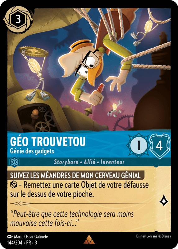 Géo Trouvetou - Génie des gadgets 144/204 - Lorcana S3 FR