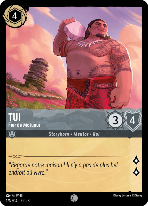 Tui - Fier de Motunui 171/204 - Lorcana S3 FR