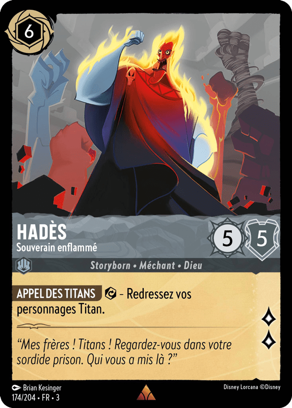 Hadès - Souverain enflammé 174/204 - Lorcana S3 FR