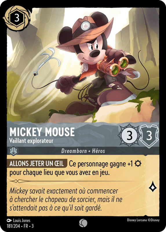 Mickey Mouse - Vaillant explorateur 181/204 - Lorcana S3 FR
