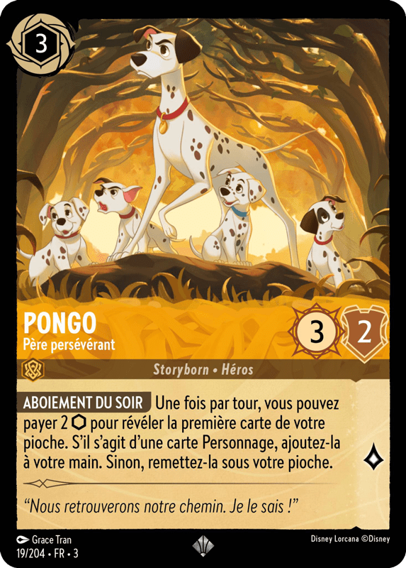 Pongo - Père persévérant 19/204 - Lorcana S3 FR