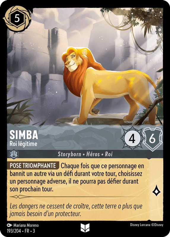 Simba - Roi Légitime 193/204 - Lorcana S3 FR