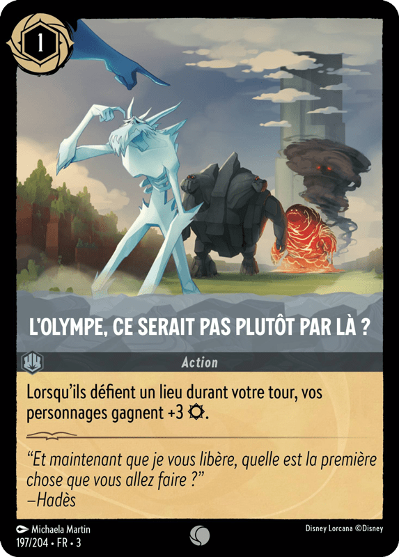Lolympe, ce ne serait pas plutôt par là ? - Action 197/204 - Lorcana S3 FR