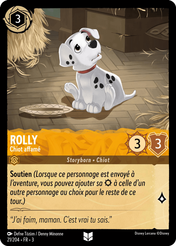Rolly - Chiot affamé 21/204 - Lorcana S3 FR