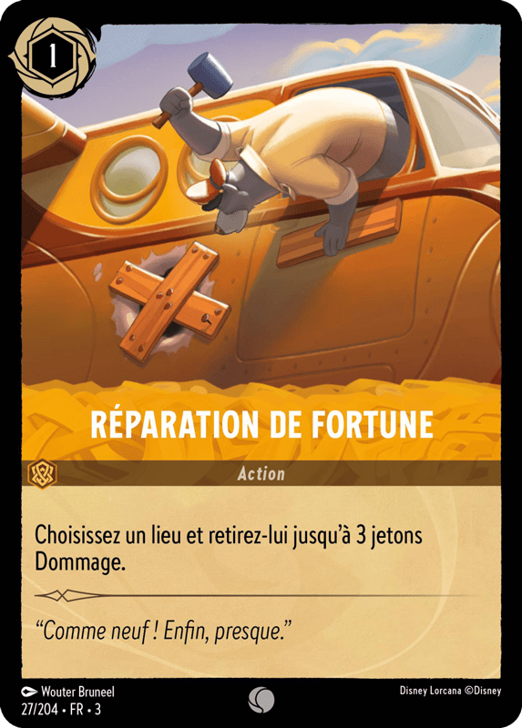 Réparation de fortune - Action 27/204 - Lorcana S3 FR