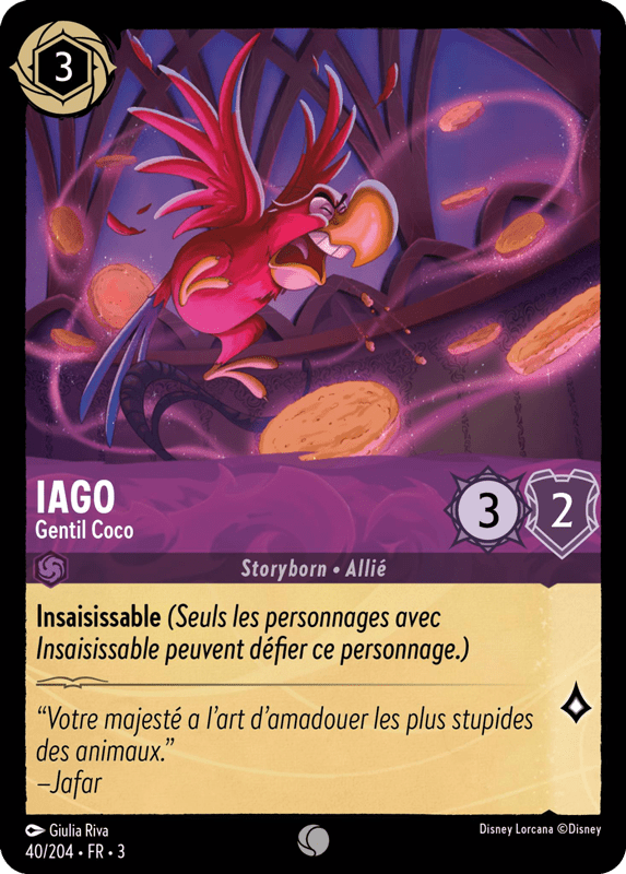 Iago - Gentil coco 40/204 - Lorcana S3 FR