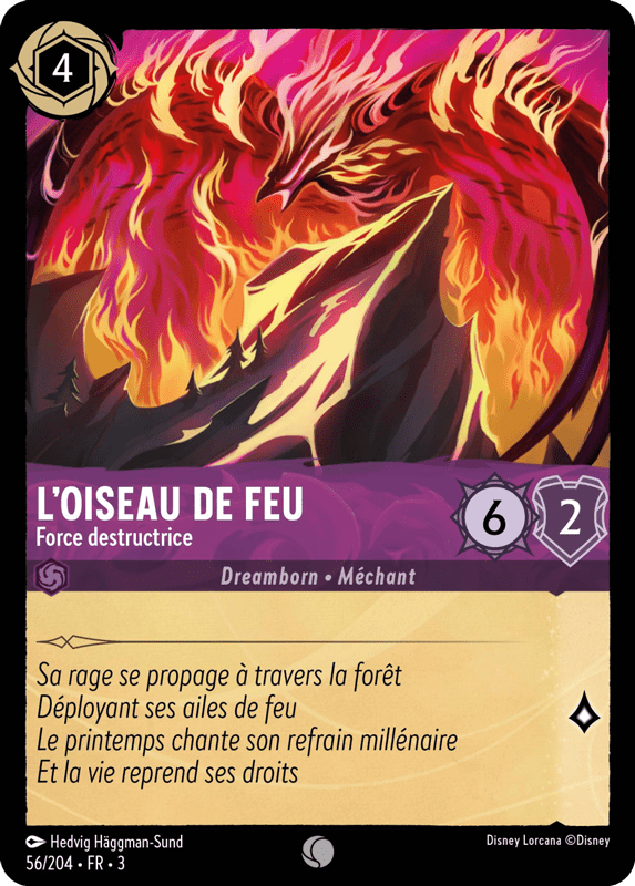 LOiseau de feu - Force destructrice 56/204 - Lorcana S3 FR