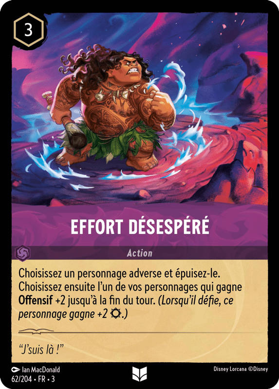 Effort désespéré - Action 62/204 - Lorcana S3 FR