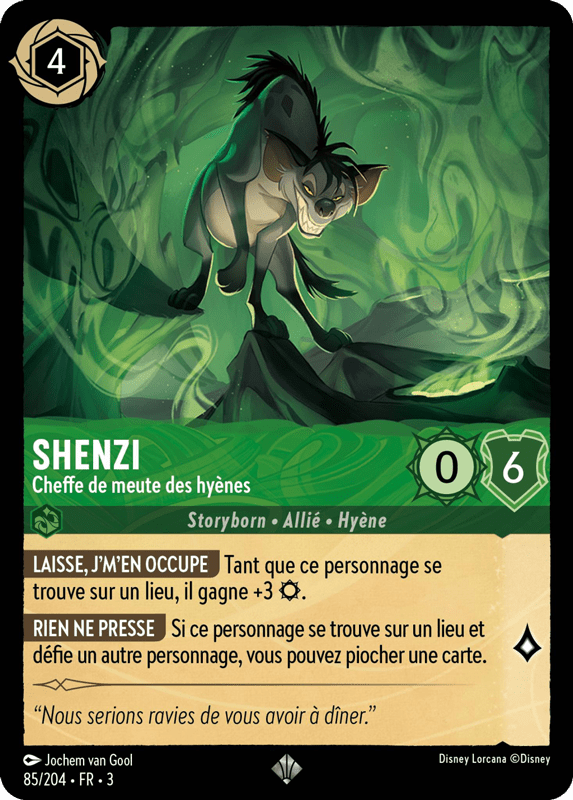 Shenzi - Cheffe de meute des hyènes 85/204 - Lorcana S3 FR
