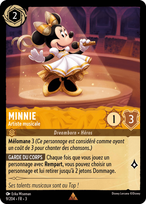 Minnie - Artiste musicale 9/204 - Lorcana S3 FR