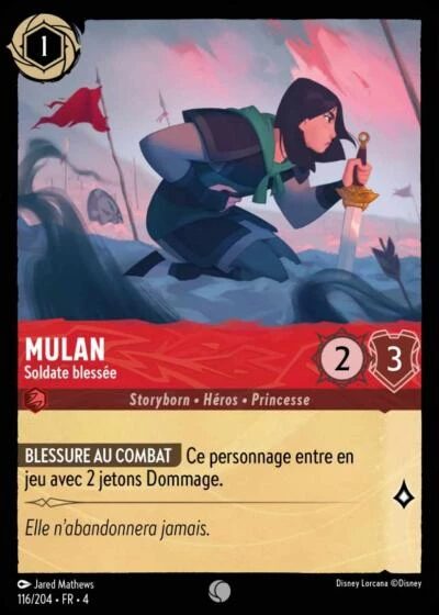 Mulan - Soldate blessée [116/204 FR 4]