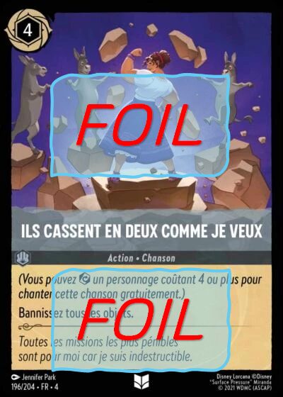 Ils cassent en deux comme je veux FOIL [196/204 FR 4]