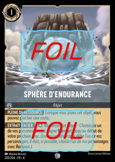 Sphère d'endurance FOIL [200/204 FR 4]