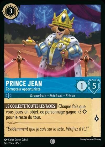 Prince Jean - Corrupteur opportuniste [141/204 FR 5]