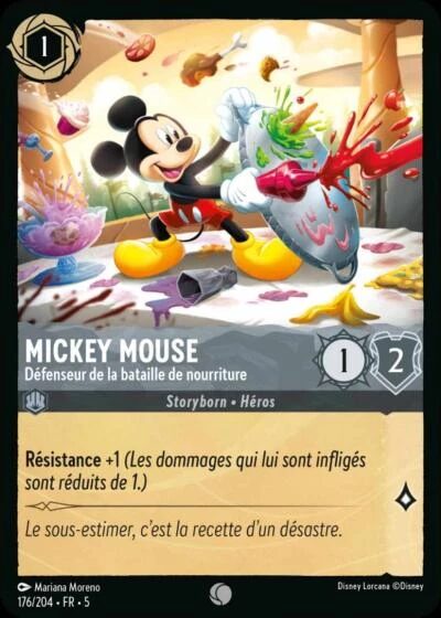 Mickey Mouse - Défenseur de la bataille de nourriture [176/204 FR 5]