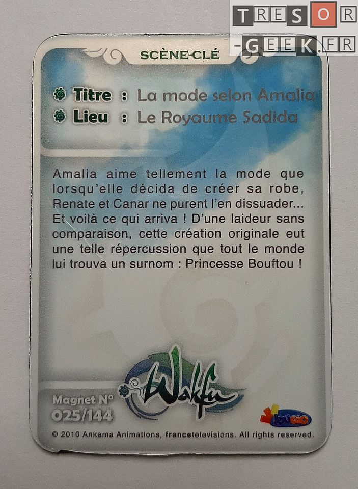 Magnet Wakfu #25: La mode selon Amalia (épisode 6) - lenticulaire
