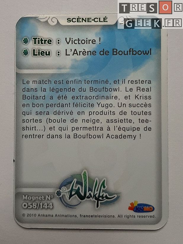 Magnet Wakfu #58: Victoire ! (épisodes 10/11/12) - personnalisable avec un sticker métal