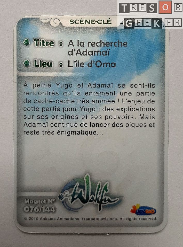 Magnet Wakfu #76: A la recherche d'Adamaï (épisode 15) - personnalisable avec un sticker métal