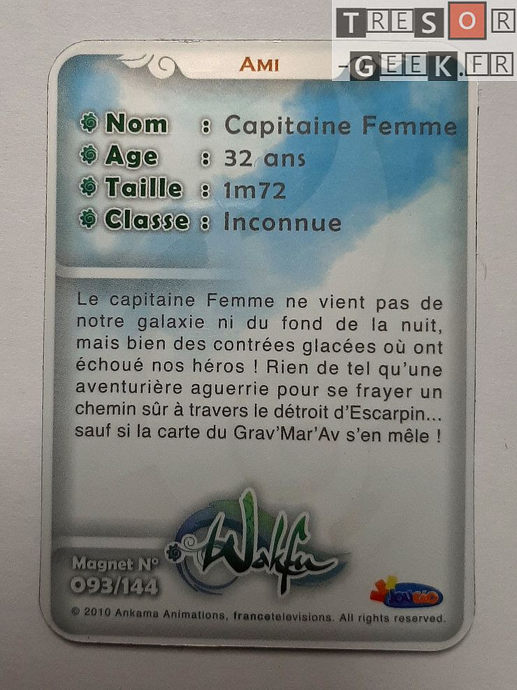 Magnet Wakfu #93: Capitaine Femme (épisode 18)