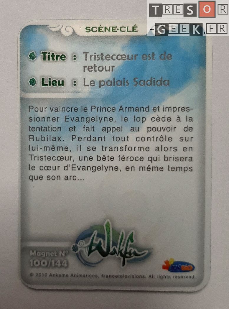 Magnet Wakfu #100: Tristec?ur est de retour (épisode 19) - personnalisable avec un sticker métal