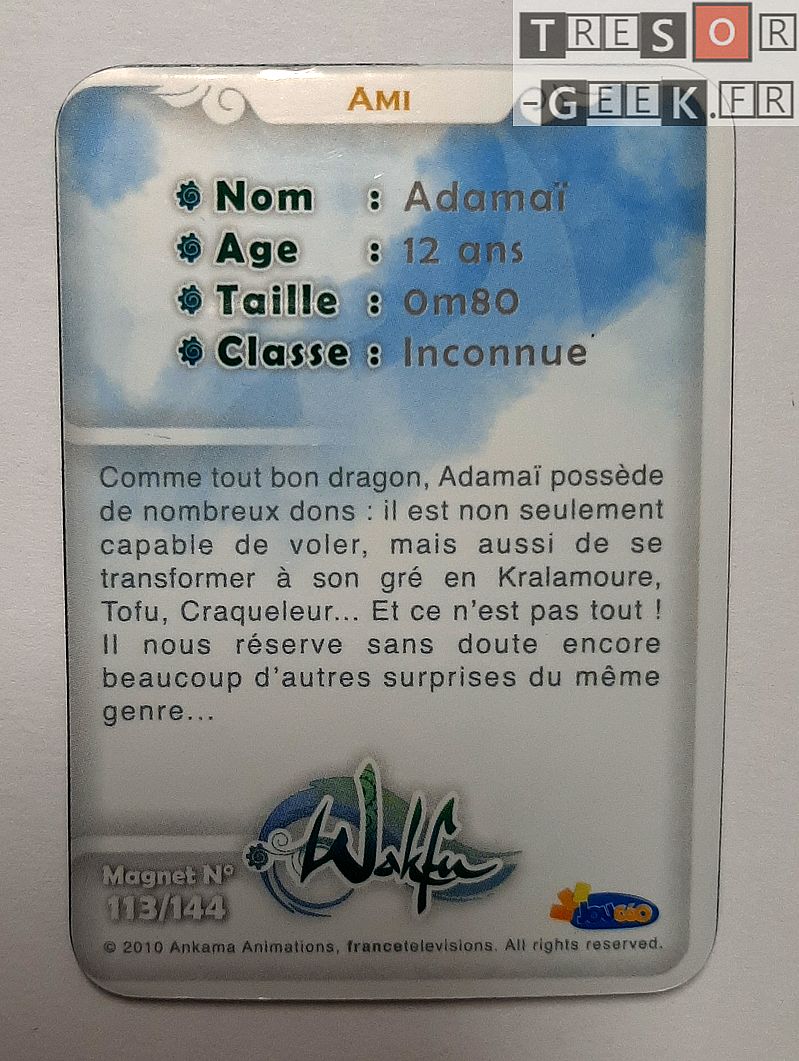 Magnet Wakfu #113: Adamaï (épisode 21) - lenticulaire