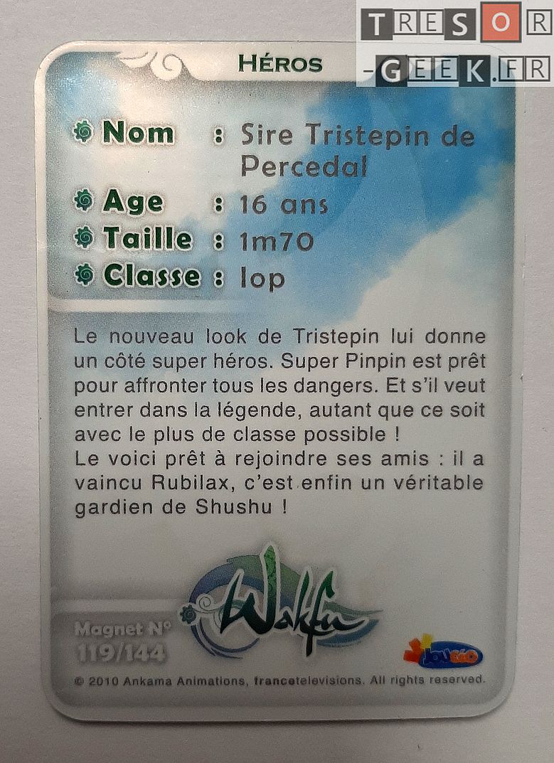 Magnet Wakfu #119: Sire Tristepin de Percedal (épisode 22)
