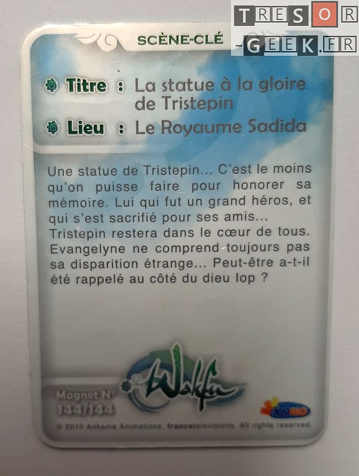Magnet Wakfu #144: La statue à la gloire de Tristepin (épisode 26)