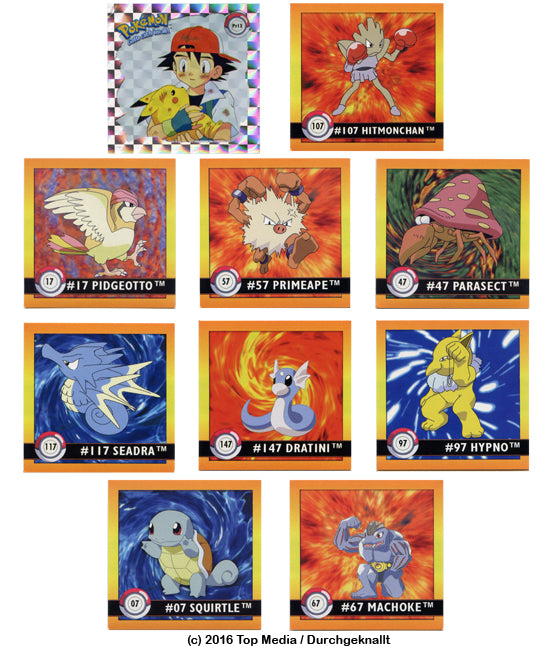 Sachet 10 stickers Pokemon Séries 1